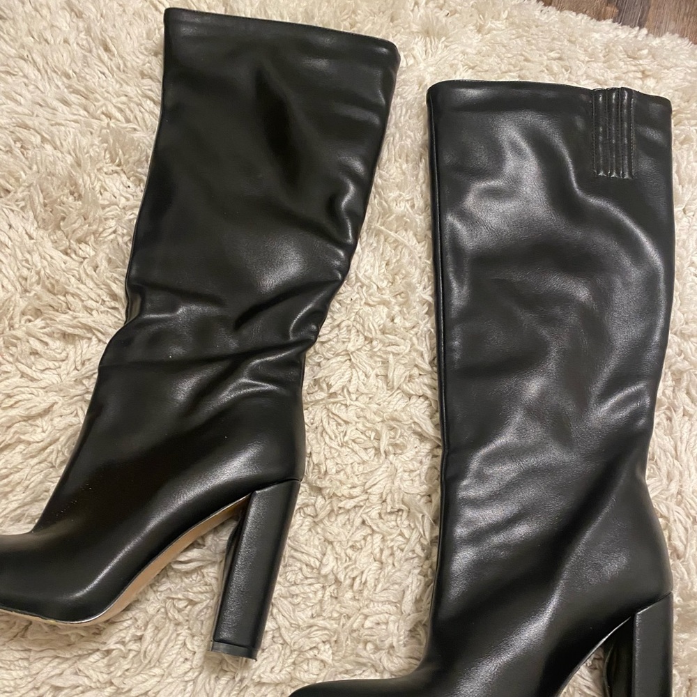 Black knee high boots